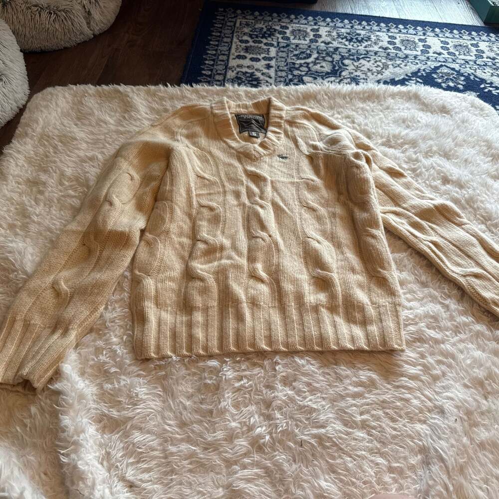 Abercrombie‎ & Fitch chunky cable knit cashmere blend sweater small